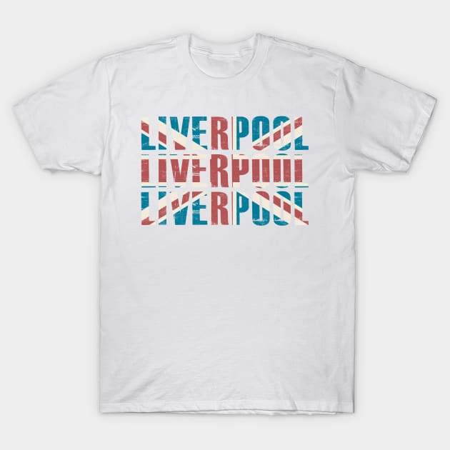 UK Proud - Liverpool Vintage Union Jack T-Shirt by FOOTBALL IS EVERYTHING